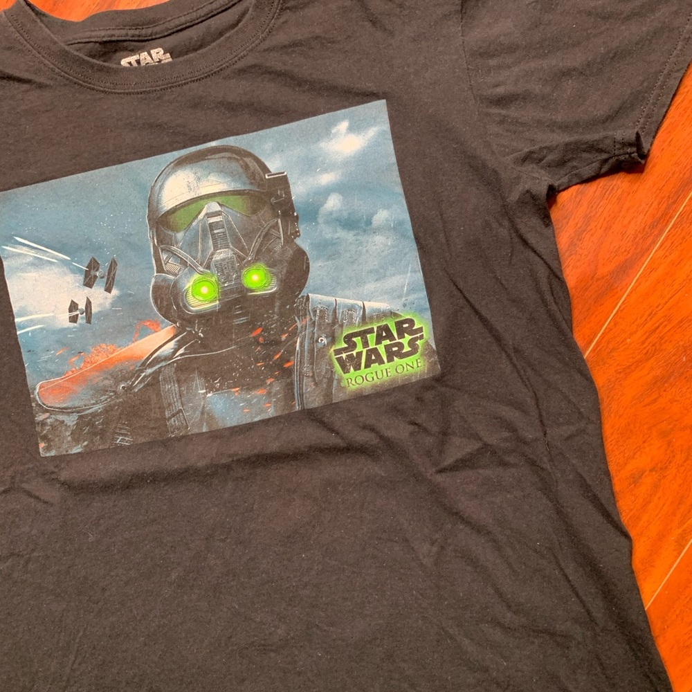 Star Wars Rouge One T Shirt Black Green Size L